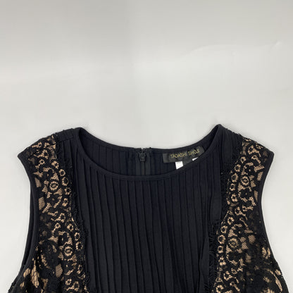 TADASHI SHOJI 6L1300M Black Embroidered Lace Sleeveless Dress