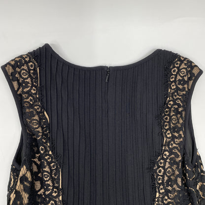 TADASHI SHOJI 6L1300M Black Embroidered Lace Sleeveless Dress