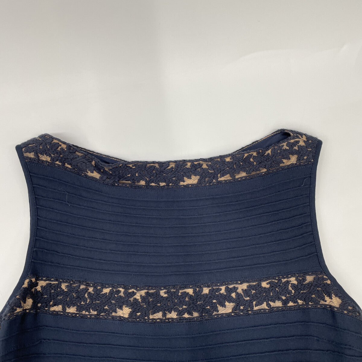 TADASHI SHOJI タダシショージ 6L1246M レース ボーダー ノースリーブ ドレス ワンピース ワンピース