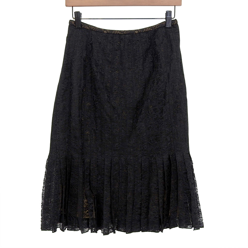 Like New Lace Embroidered Skirt for Women Black Size 2 ACT1313M Skirt Size 2 for Women