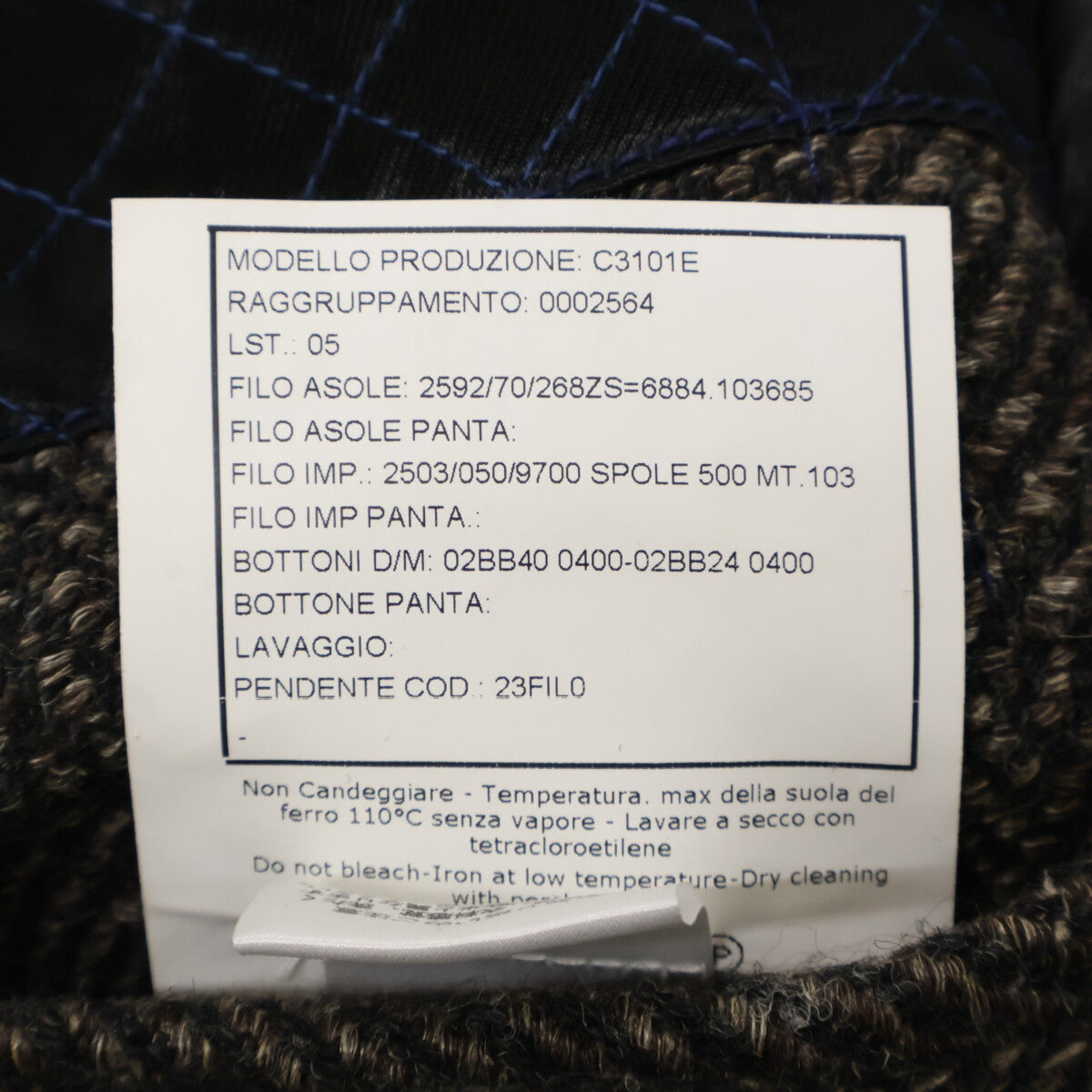 C3101E DOVER Tweed Chester Coat, size 50, for men