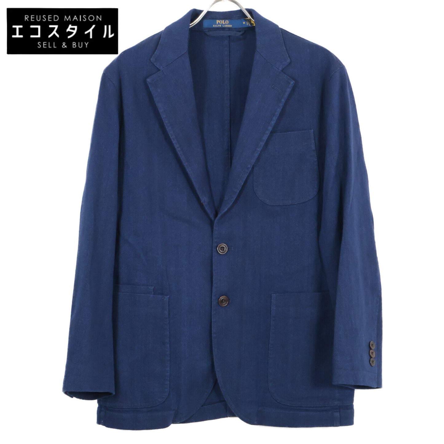 Blue Linen Blend Herringbone Sportcoat Jacket M Men's