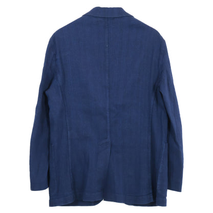 Blue Linen Blend Herringbone Sportcoat Jacket M Men's
