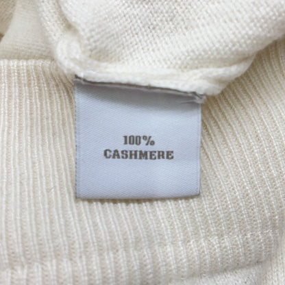 FILIPPO DE LAURENTIIS Ivory 100% Cashmere Crew Neck Knit Top 50