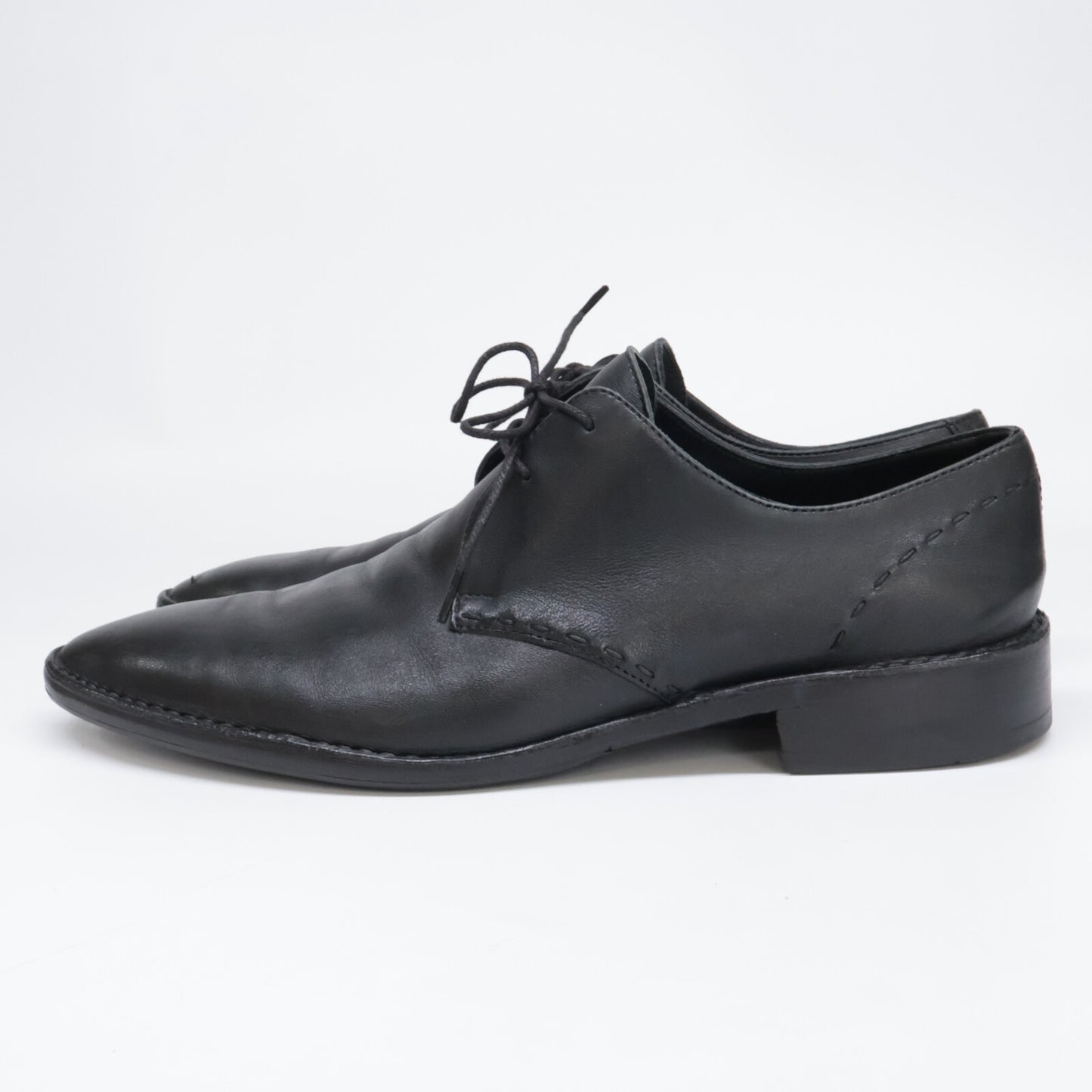 3 Eyelet Stitch Design Leather Shoes 7 EE Mens