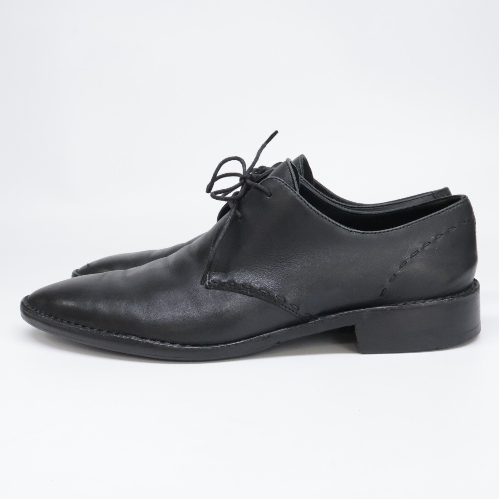 3 Eyelet Stitch Design Leather Shoes 7 EE Mens