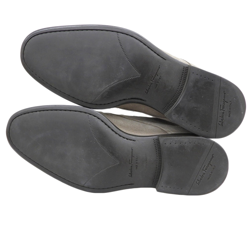 Salvatore Ferragamo サルヴァトーレフェラガモ スエード チャッカブーツ メンズ グレー 7 2E シューズ 7 2E