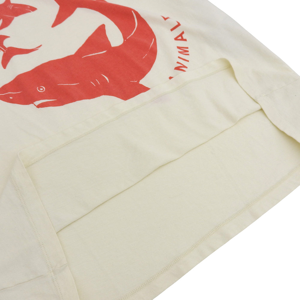GUCCI Shark Print T-Shirt Top Men's Ivory 493117X3N86 XS Top