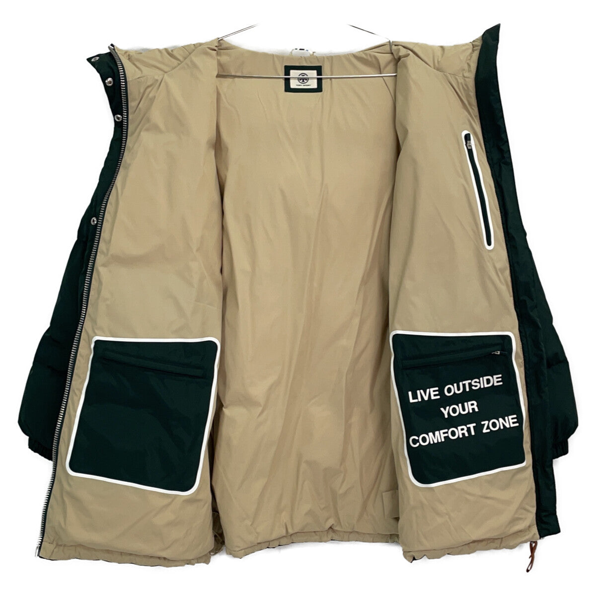 10010504 ｸﾞﾘｰﾝ ﾌｰﾃﾞｨｺｸｰﾝﾀﾞｳﾝｺｰﾄ コート M