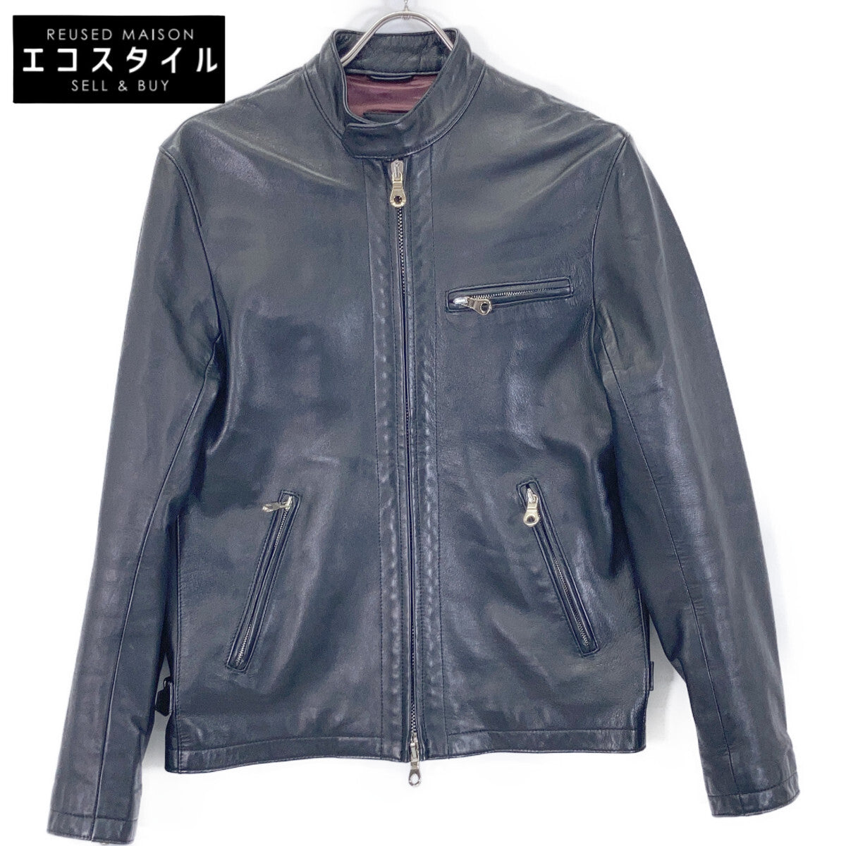 BLACK H-502 SINGLE RIDER'S JACKET Jacket 46 Men's
