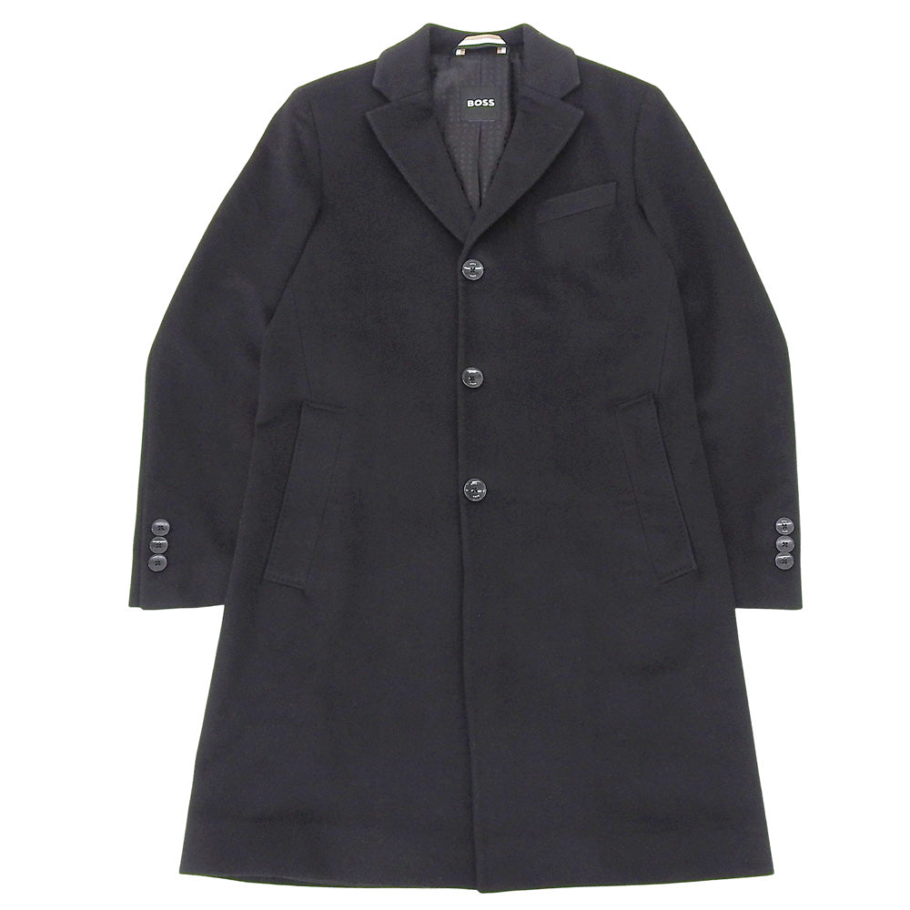 HUGO BOSS 雨果博斯 H-hyde-224 立领大衣 外套 男士 黑色 46 25AW 大衣