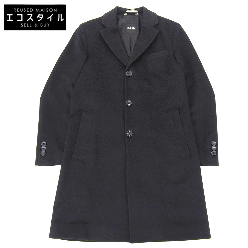 HUGO BOSS 雨果博斯 H-hyde-224 立领大衣 外套 男士 黑色 46 25AW 大衣