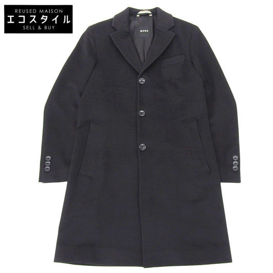 HUGO BOSS H-hyde-224 Stand Collar Coat Outerwear Men's Black 46 25AW Coat