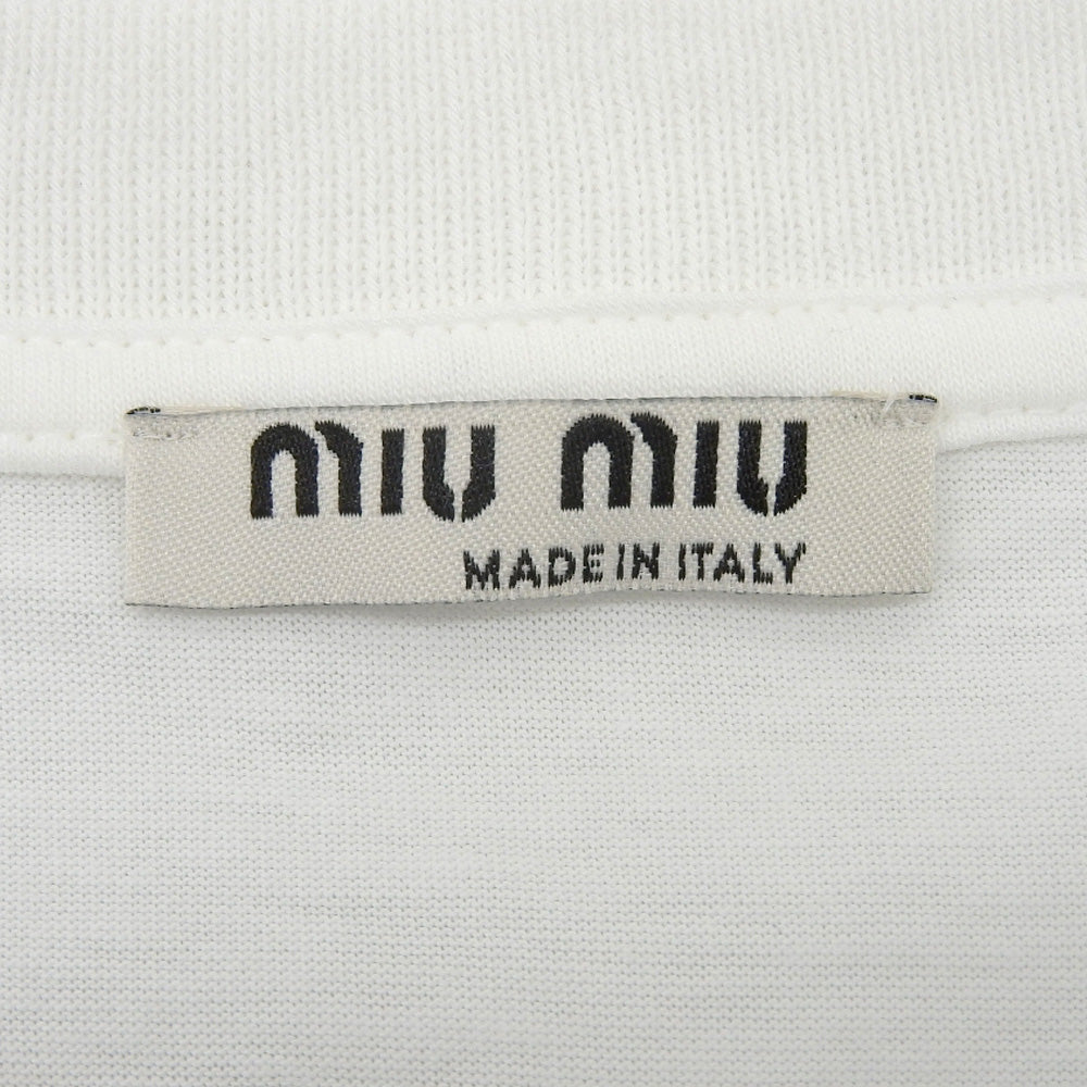 MIUMIU Cherry Short Sleeve T-shirt Top Women's White XS MJN170 19SS Top