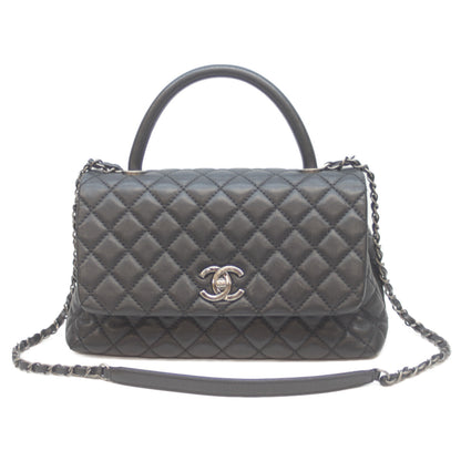 CHANEL シャネル 21番台 A92991 黒 シルバー金具 キャビア マトラッセ ココハンドル29 ハンドバッグ