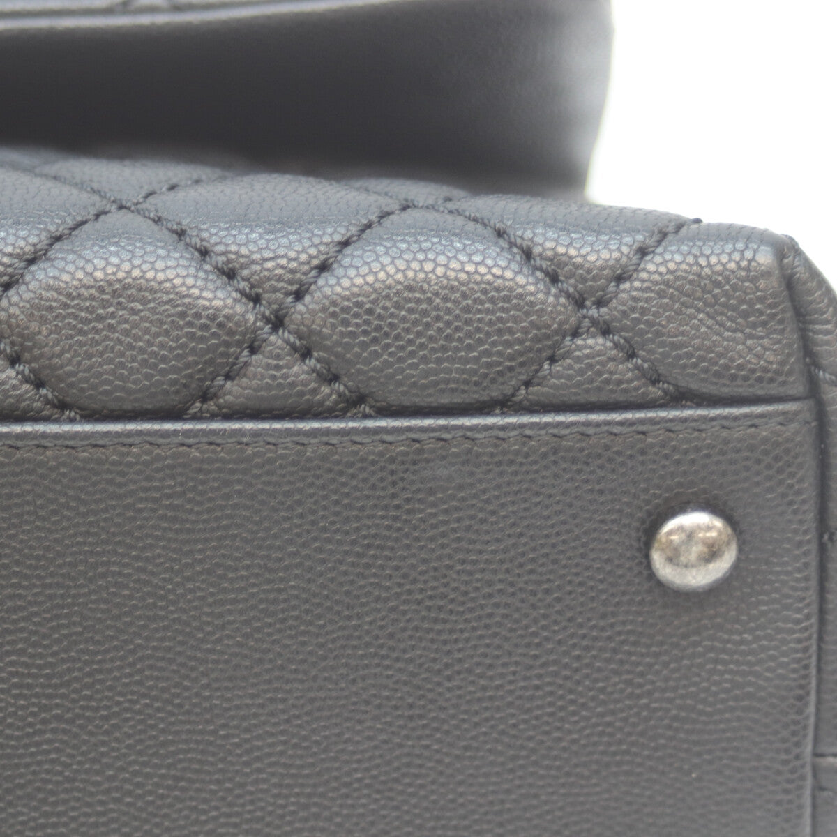 CHANEL シャネル 21番台 A92991 黒 シルバー金具 キャビア マトラッセ ココハンドル29 ハンドバッグ