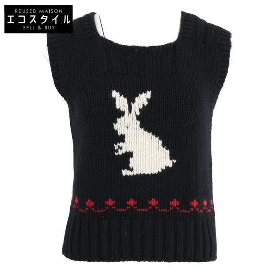 Christian Dior 【Mint condition/Domestic regular product】154T39AM110 Cashmere x Wool Rabbit Knit Vest