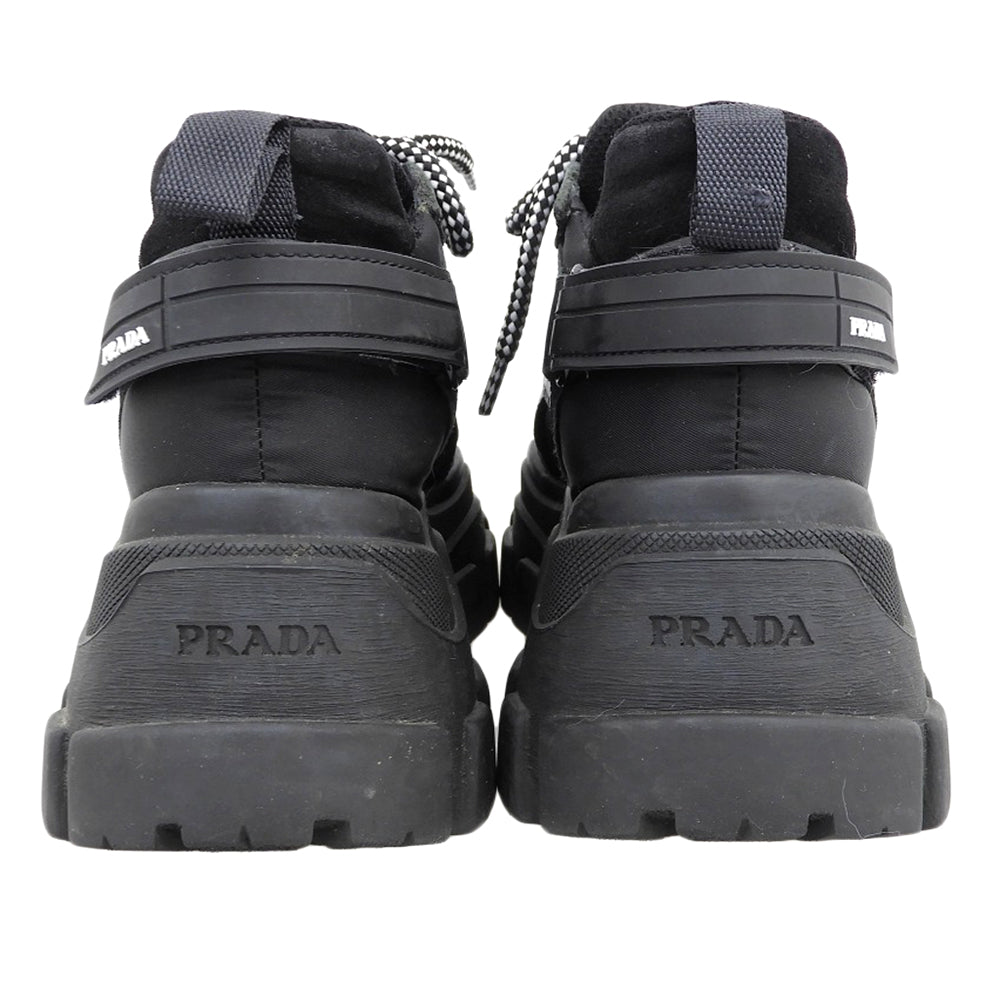 PRADA プラダ ペガサス プラットフォーム スニーカー シューズ レディース ブラック 22.5cm シューズ