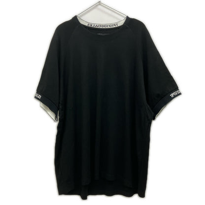 1piu1uguale3 ウノピゥウノウグァーレトレ RONE013 黒 オーバーサイズ Tシャツ トップス