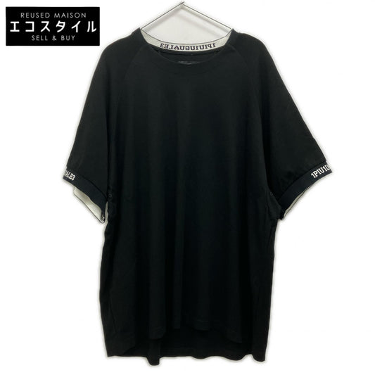 1piu1uguale3 ウノピゥウノウグァーレトレ RONE013 黒 オーバーサイズ Tシャツ トップス