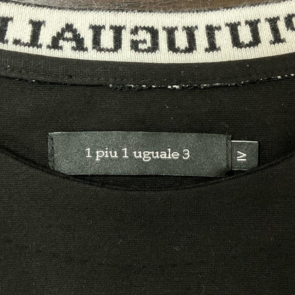 1piu1uguale3 ウノピゥウノウグァーレトレ RONE013 黒 オーバーサイズ Tシャツ トップス