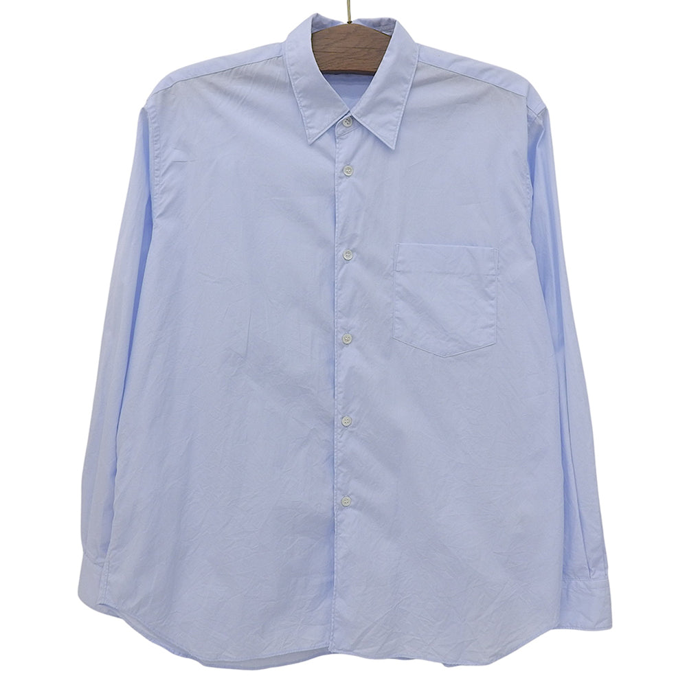 Sans limite サンリミット 美品 コットン ブロードボックスレギュラーカラーシャツ トップス メンズ ブルー O S2501101 トップス O