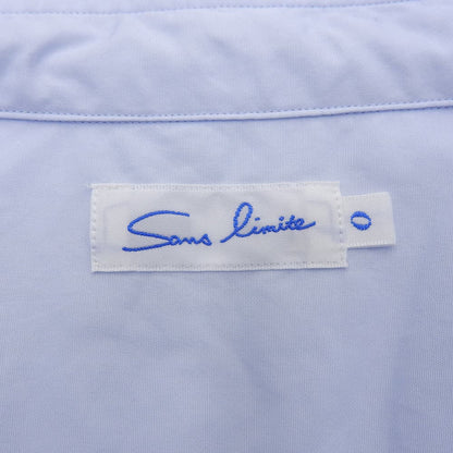 Sans limite サンリミット 美品 コットン ブロードボックスレギュラーカラーシャツ トップス メンズ ブルー O S2501101 トップス O