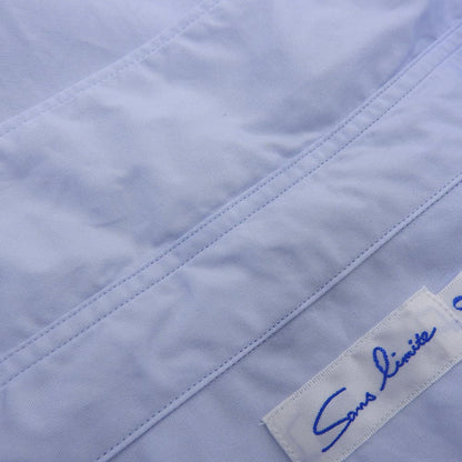 Sans limite サンリミット 美品 コットン ブロードボックスレギュラーカラーシャツ トップス メンズ ブルー O S2501101 トップス O