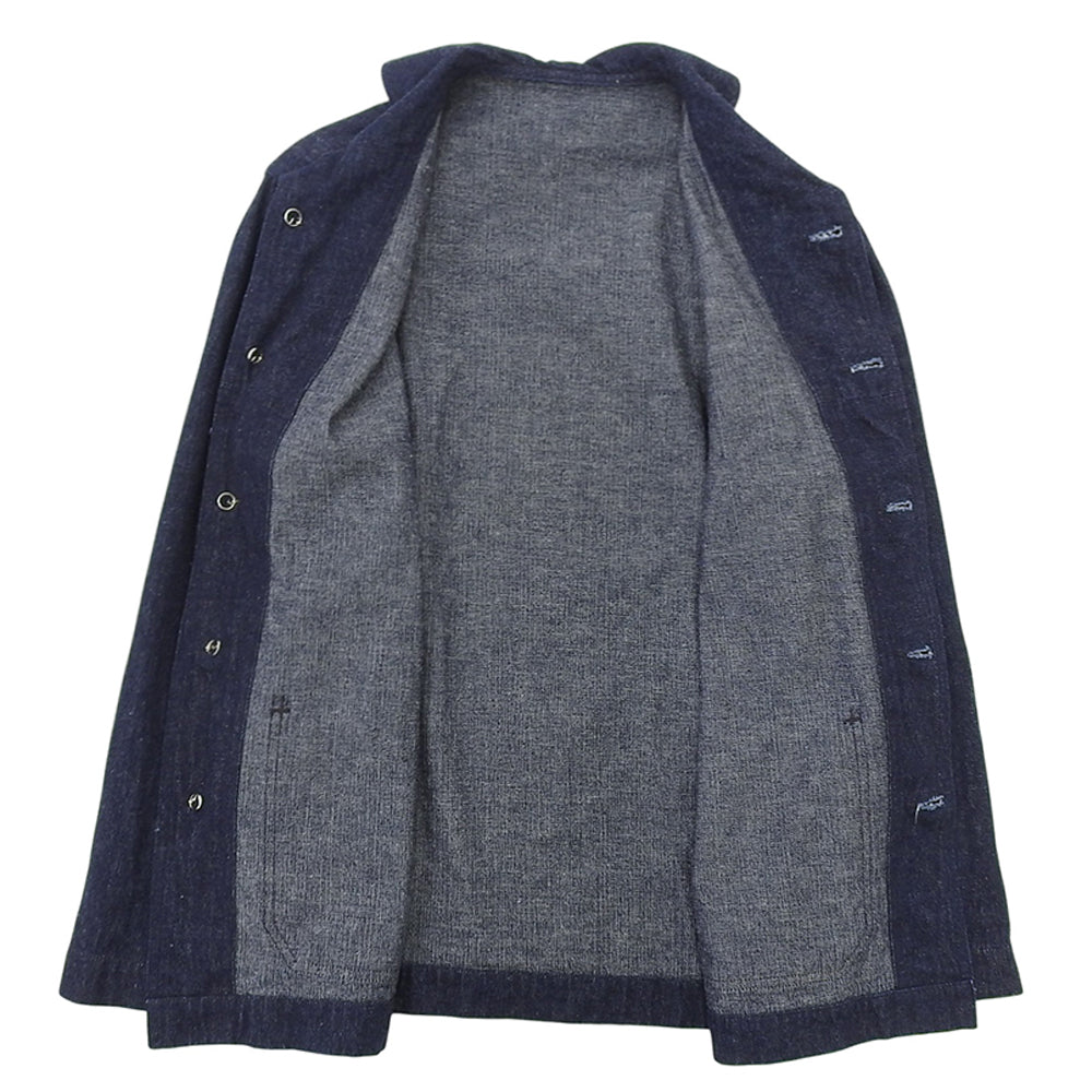 WAREHOUSE ウエアハウス 美品 Lot 2220 U.S.NAVY コットン ショールカラー カバーオール ジャケット メンズ ネイビー 38 24AW ジャケット 38