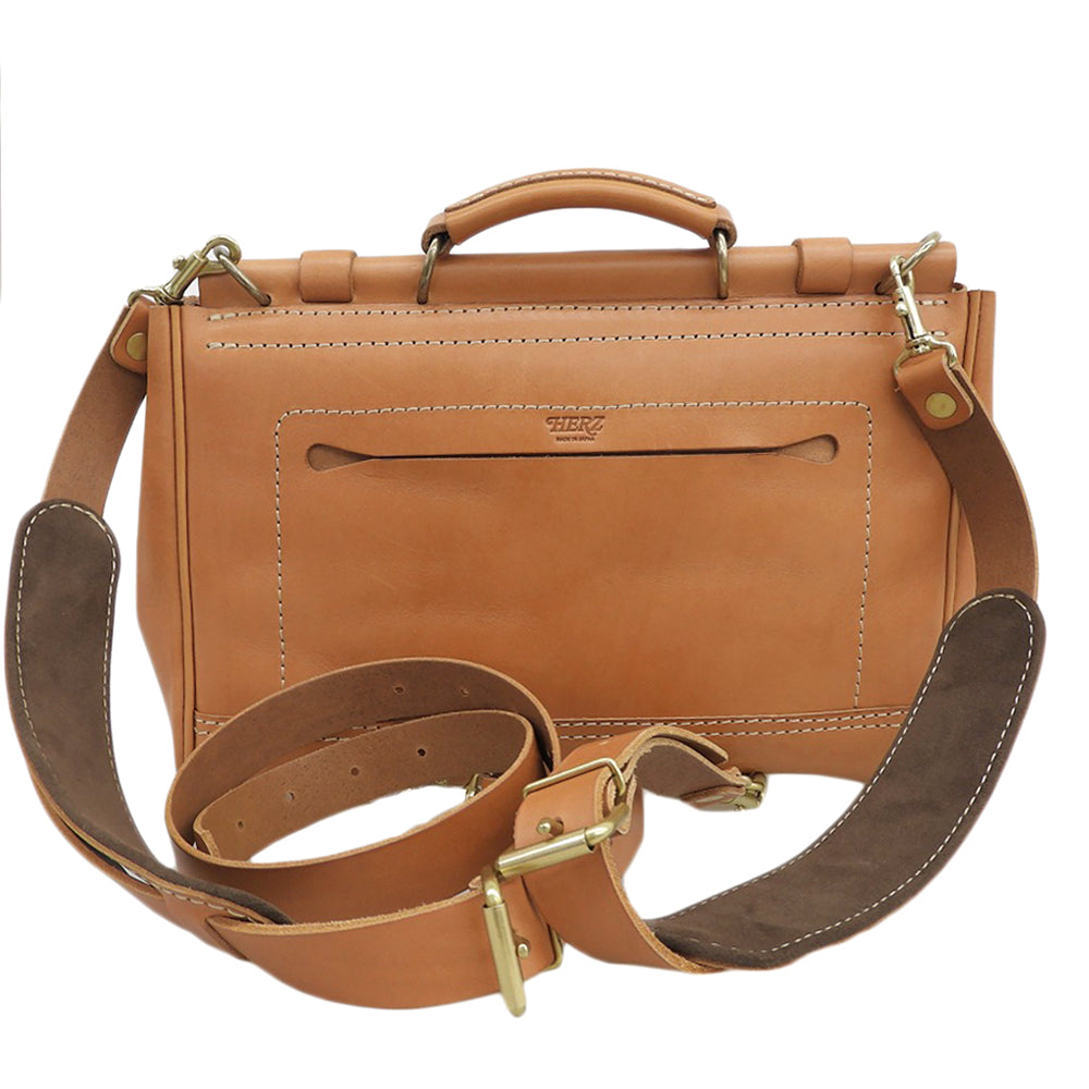 HERZ ヘルツ 美品 棒屋根かぶせバッグ 3WAY ハンドバッグ ショルダーバッグ リュック メンズ キャメル CW-147-MH ハンドバッグ
