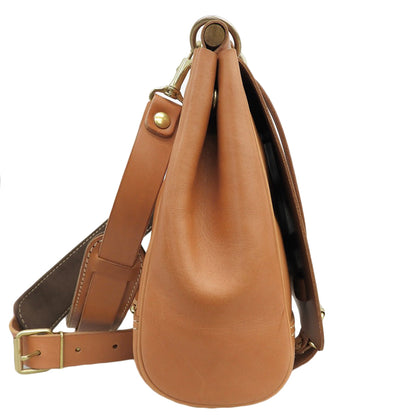 HERZ ヘルツ 美品 棒屋根かぶせバッグ 3WAY ハンドバッグ ショルダーバッグ リュック メンズ キャメル CW-147-MH ハンドバッグ