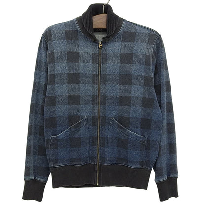 RRL ダブルアールエル 美品 コットン チェック柄 ジップジャケット メンズ インディゴ S MNRRKNI16810059 ジャケット S