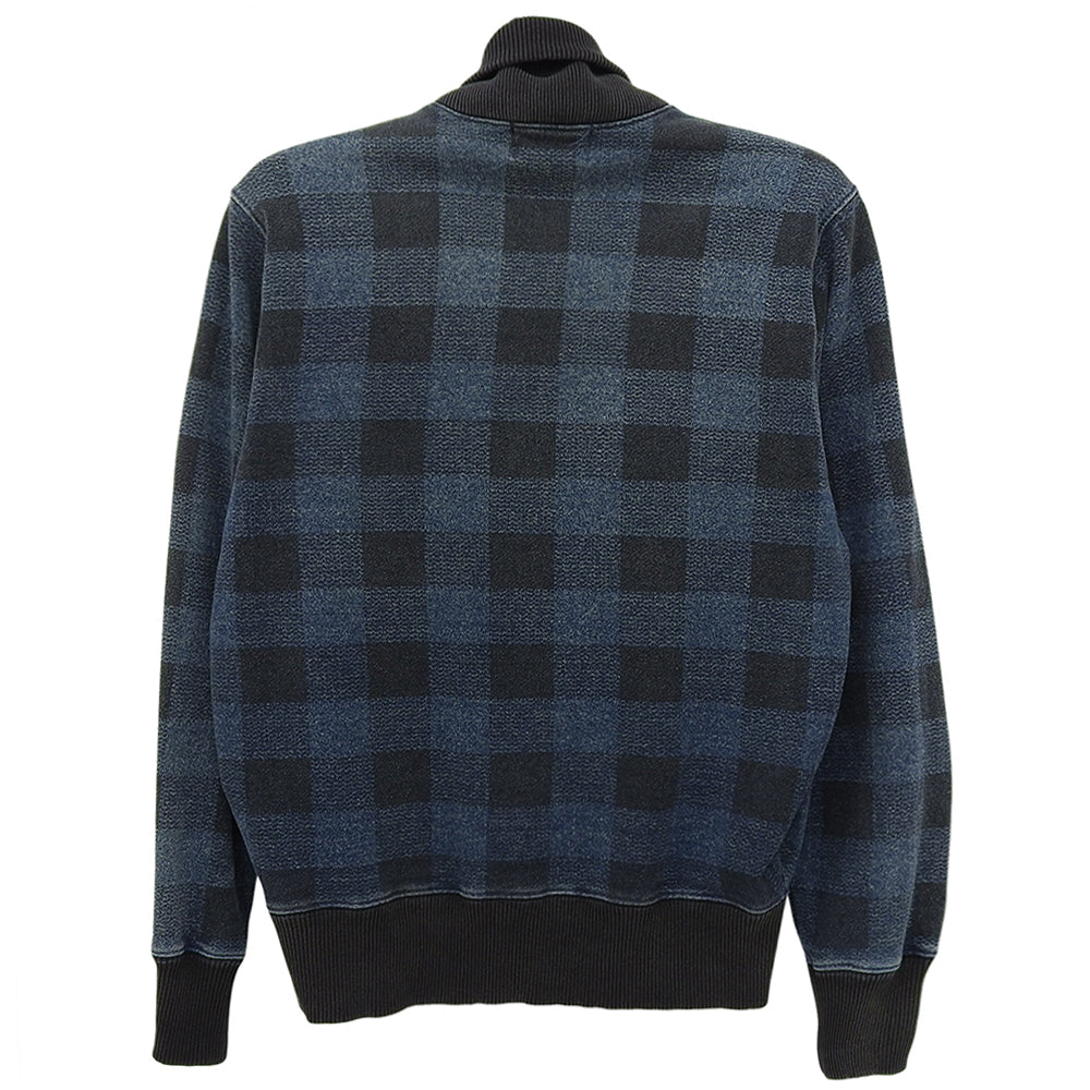 RRL ダブルアールエル 美品 コットン チェック柄 ジップジャケット メンズ インディゴ S MNRRKNI16810059 ジャケット