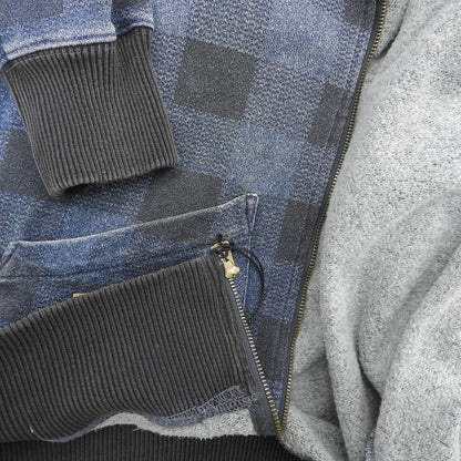RRL ダブルアールエル 美品 コットン チェック柄 ジップジャケット メンズ インディゴ S MNRRKNI16810059 ジャケット S