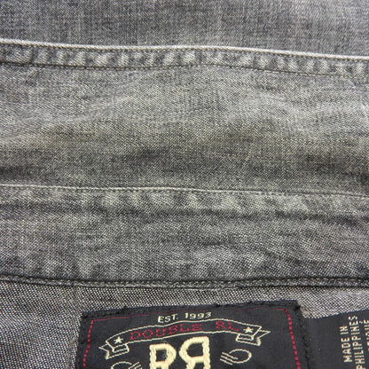 RRL ダブルアールエル コットン シャンブレーシャツ トップス メンズ ブラックインディゴ L トップス L