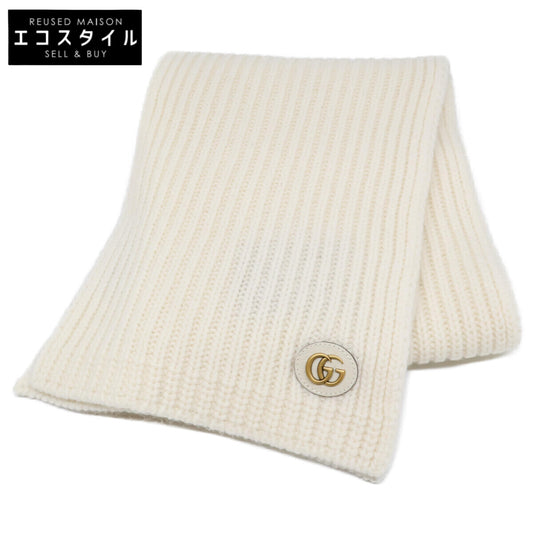 【新品同款】773426 3GB02 9200 双G标志羊毛羊绒围巾 25X180厘米 女士