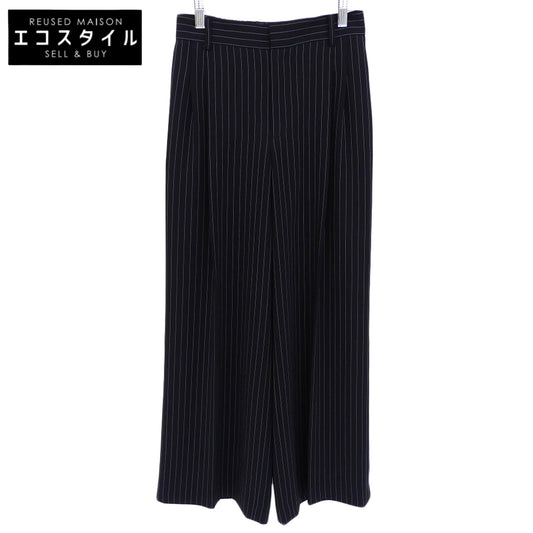 LAUTREAMONT Lotreamont Excellent condition Tuck Wide Stripe Pants ≪Machine washable≫ Bottoms Ladies Black 38 3110-46016 Bottoms 38