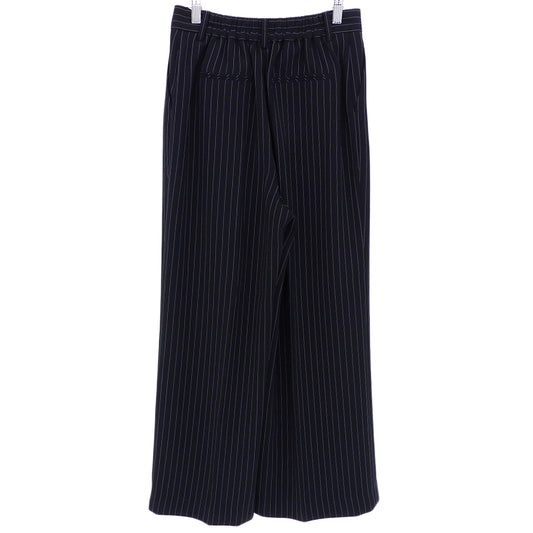 LAUTREAMONT Lotreamont Excellent condition Tuck Wide Stripe Pants ≪Machine washable≫ Bottoms Ladies Black 38 3110-46016 Bottoms 38