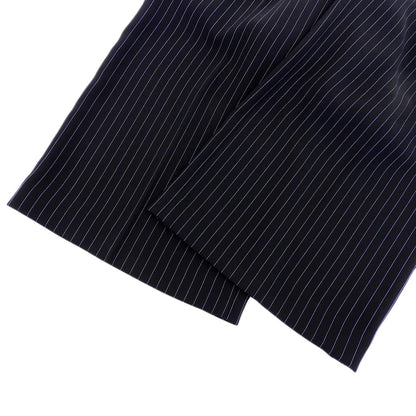 LAUTREAMONT ロートレアモン 美品 タックワイドストライプパンツ ≪洗濯機で洗える≫ ボトムス レディース ブラック 38 3110-46016 ボトムス 38