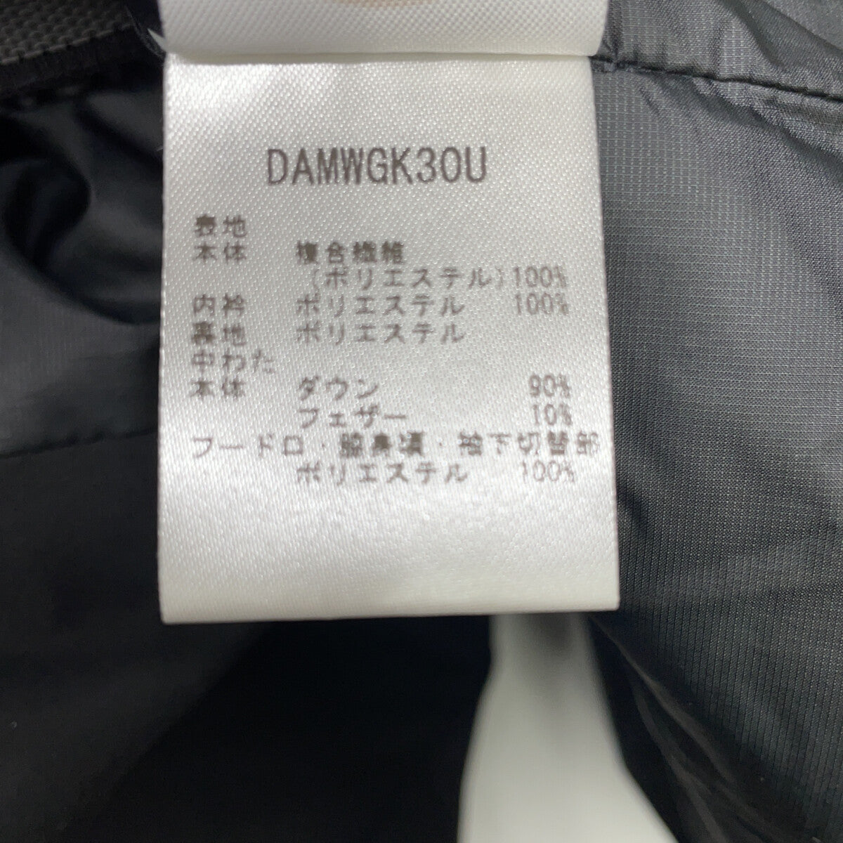DAMWGK30U MOUNTAINEER 羽绒夹克 黑色 夹克 O(XL) 男士