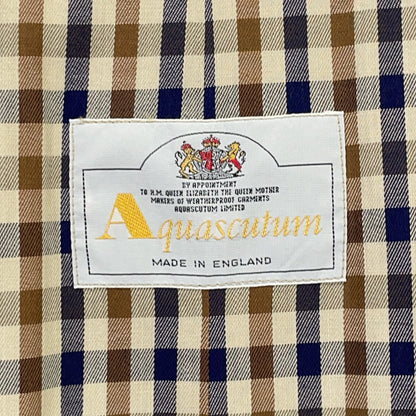 Aquascutum アクアスキュータム イギリス製 裏地チェック柄 トレンチコート コート
