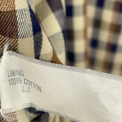 Aquascutum アクアスキュータム イギリス製 裏地チェック柄 トレンチコート コート
