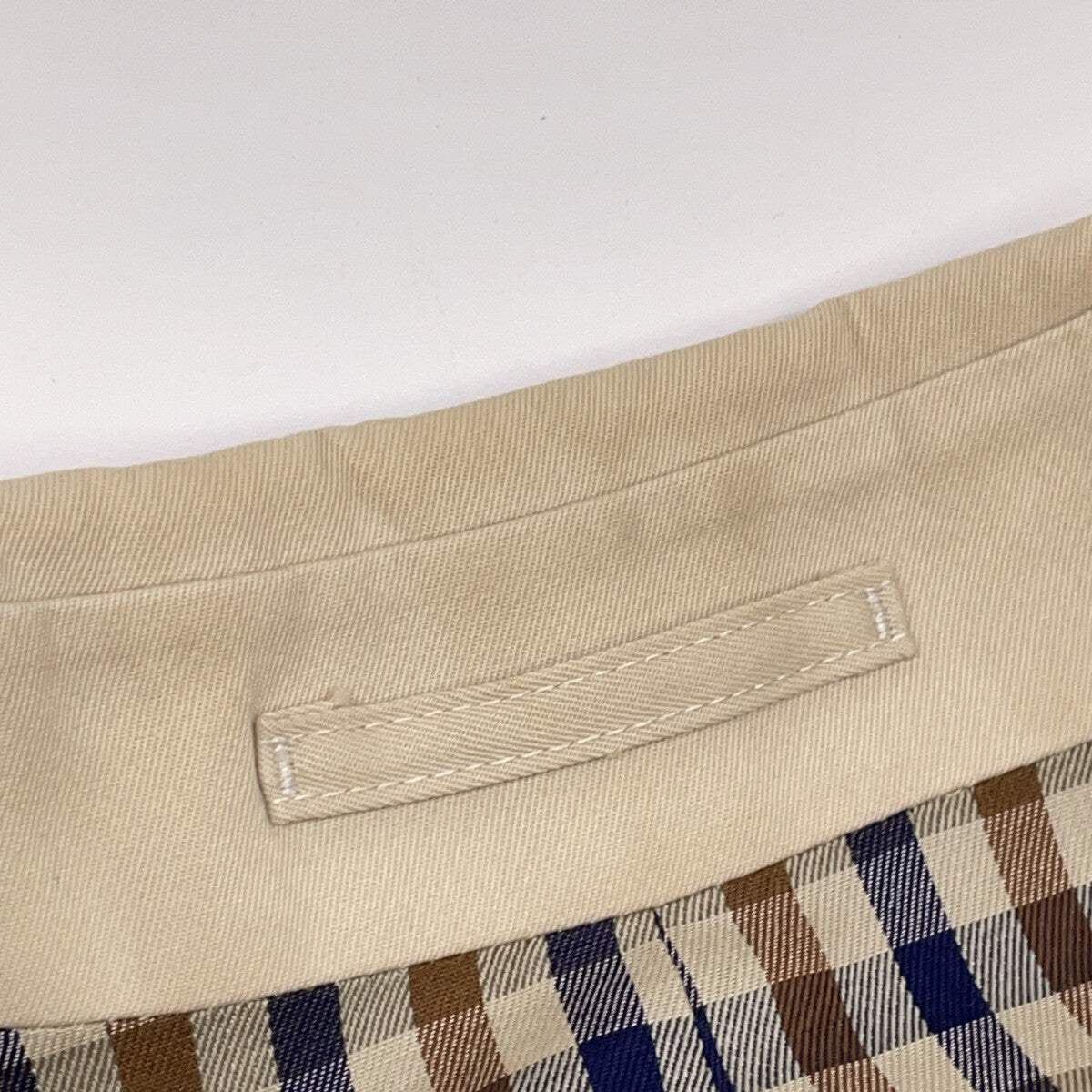 Aquascutum アクアスキュータム イギリス製 裏地チェック柄 トレンチコート コート
