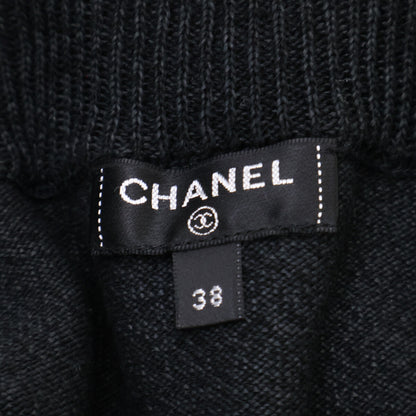 CHANEL 【Excellent/Domestic Regular】P61529K46806 Logo Knit Cropped Top/Skirt Suit Set-up