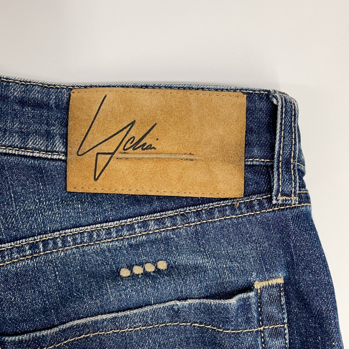 YPU004 Robusto Indigo One Wash Tapered Fit Denim Bottoms 31 Men's