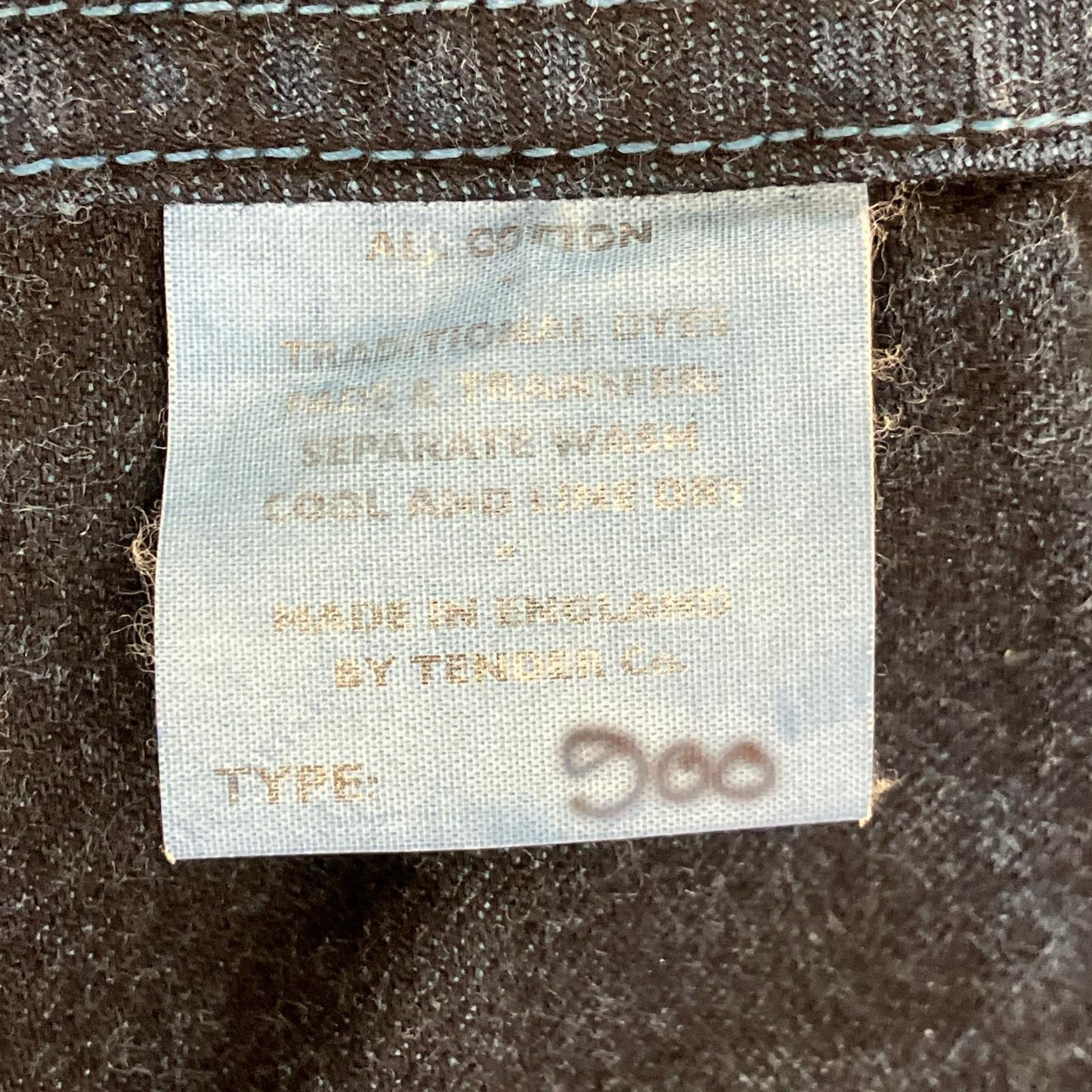 TENDER 【Excellent Condition】TYPE900 10th Anniversary Model Lined Woad-dyed Denim Jacket