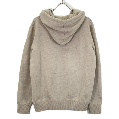 IVORY WOOL ZIP-UP KNIT HOODIE Top 48 Men's