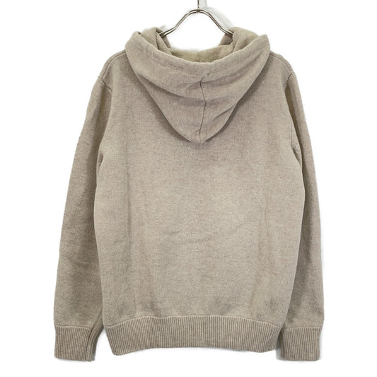 IVORY WOOL ZIP-UP KNIT HOODIE Top 48 Men's