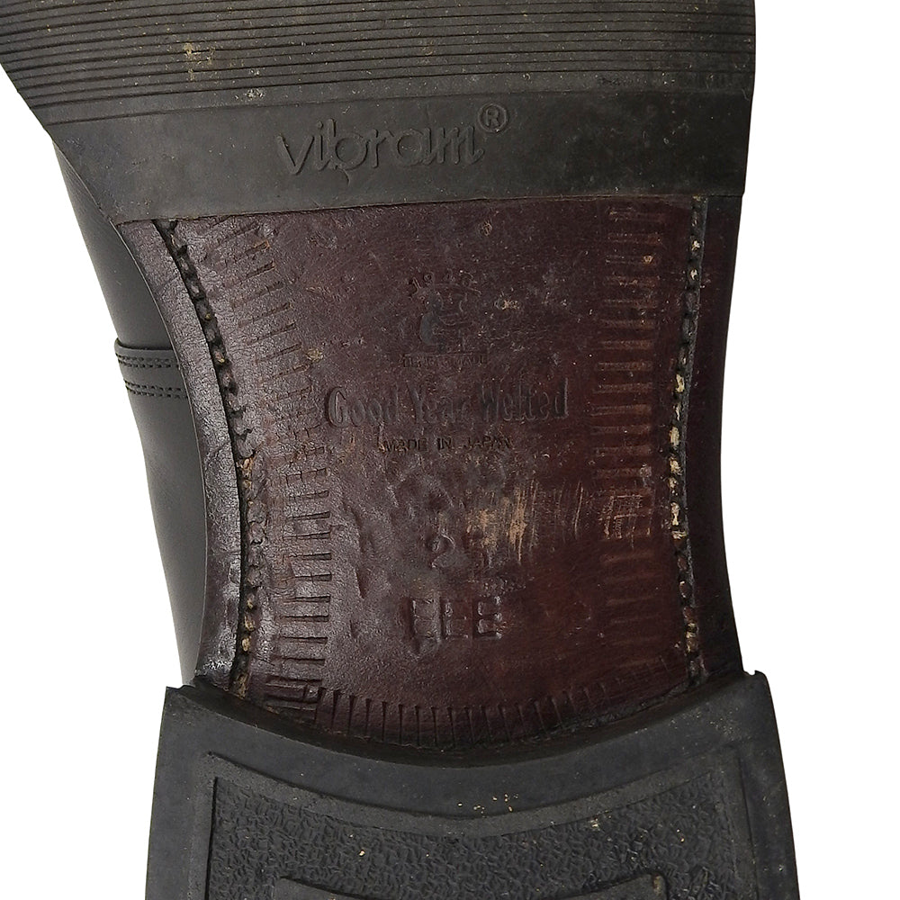 SCOTCH GRAIN スコッチグレイン 美品 アシュランス シングルモンクシューズ メンズ ブラック 25cm 3527 シューズ 25EEE