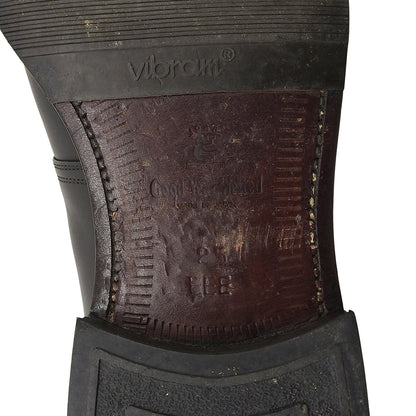 SCOTCH GRAIN スコッチグレイン 美品 アシュランス シングルモンクシューズ メンズ ブラック 25cm 3527 シューズ 25EEE